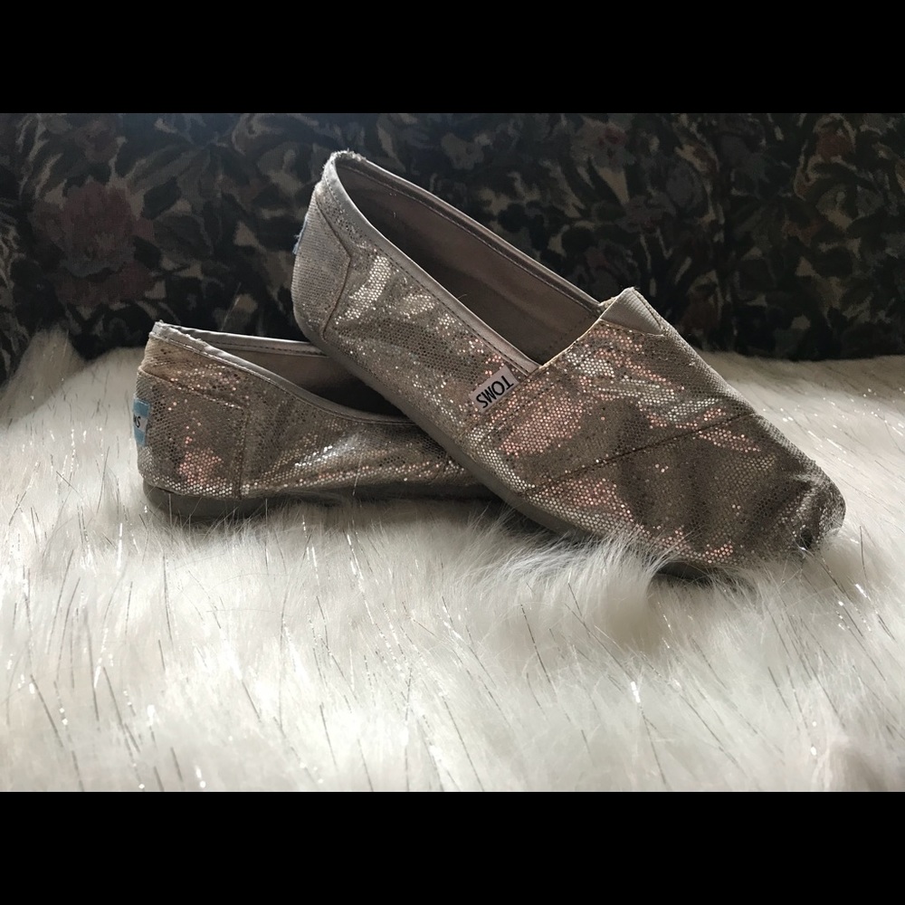 Silver Sparkle Toms